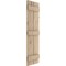 Ekena Millwork Rustic Two Board Spaced Board-n-Batten Hand Hewn Faux Wood Shutters, 11 1/2W x 64H, PR SHUBSS11X64HHPR - alternate 2